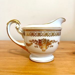 Vintage Creamer Kyoto Duchesse made in Japan White Gold Floral